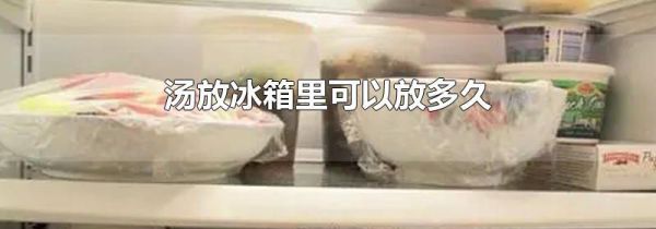 汤放冰箱里可以放多久