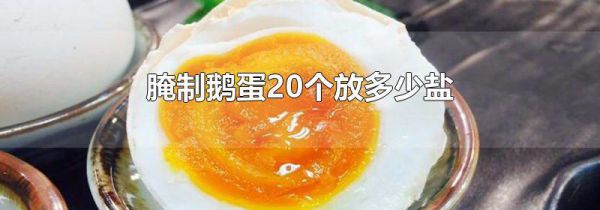 腌制鹅蛋20个放多少盐