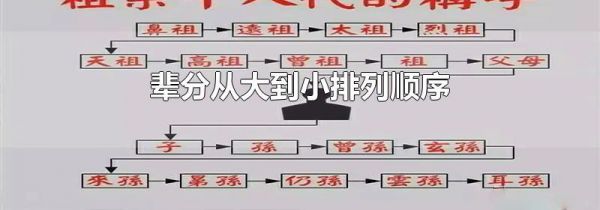 辈分从大到小排列顺序
