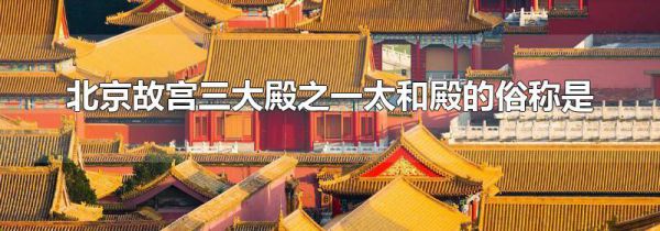 北京故宫三大殿之一太和殿的俗称是