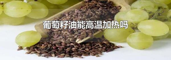 葡萄籽油能高温加热吗