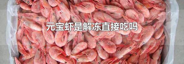 元宝虾是解冻直接吃吗