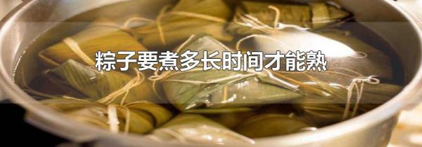 粽子要煮多长时间才能熟