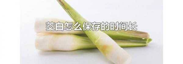 茭白怎么保存的时间长