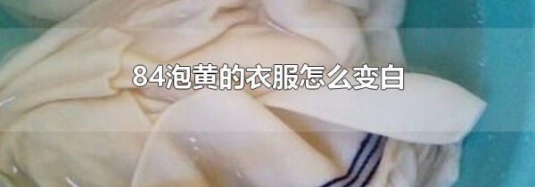 84泡黄的衣服怎么变白