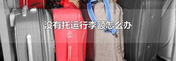 没有托运行李额怎么办