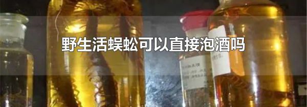 野生活蜈蚣可以直接泡酒吗