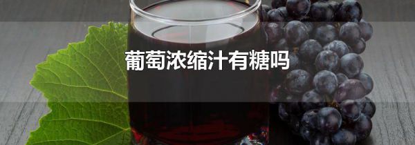 葡萄浓缩汁有糖吗