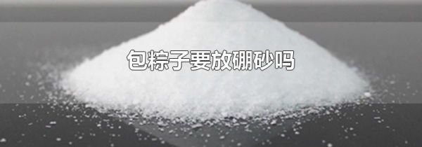 包粽子要放硼砂吗
