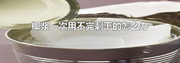 椰浆一次用不完剩下的怎么办