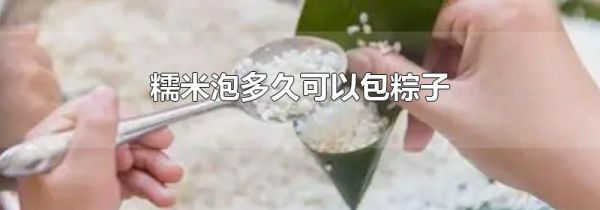 糯米泡多久可以包粽子