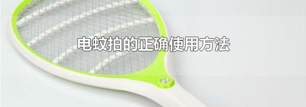 电蚊拍的正确使用方法