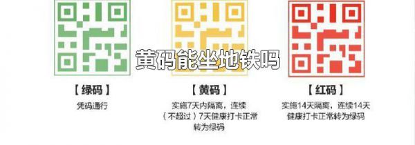 黄码能坐地铁吗