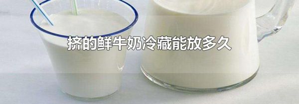 挤的鲜牛奶冷藏能放多久