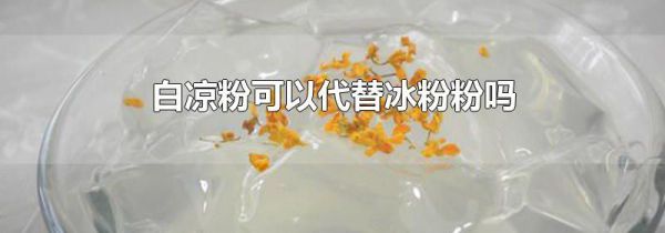 白凉粉可以代替冰粉粉吗