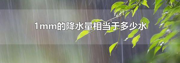 1mm的降水量相当于多少水