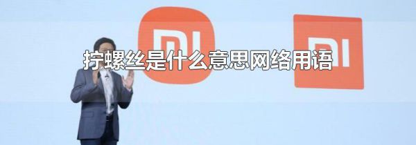 拧螺丝是什么意思网络用语