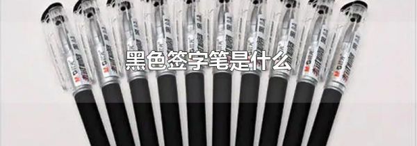 黑色签字笔是什么