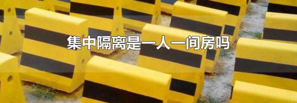 集中隔离是一人一间房吗