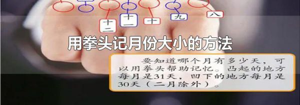 用拳头记月份大小的方法