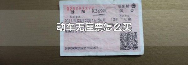 动车无座票怎么买