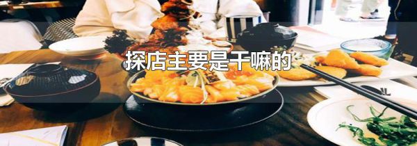 探店主要是干嘛的