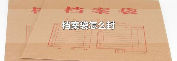 档案袋怎么封