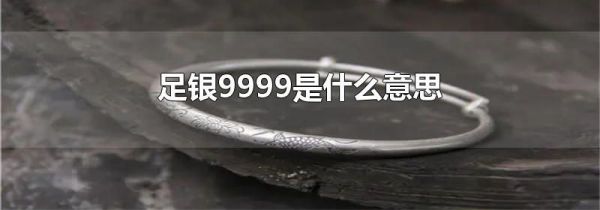 足银9999是什么意思