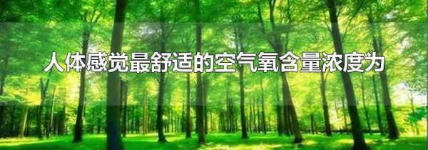 人体感觉最舒适的空气氧含量浓度为