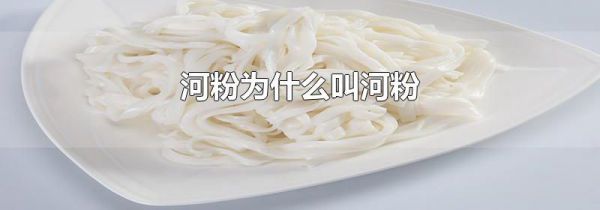 河粉为什么叫河粉
