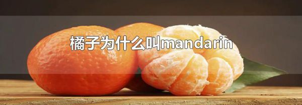 橘子为什么叫mandarin