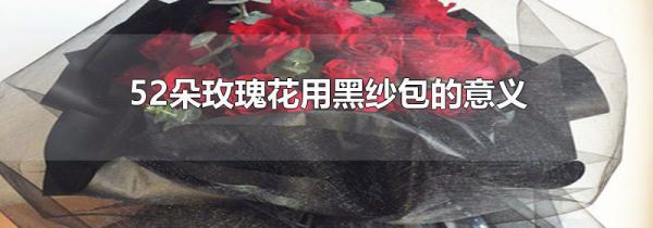 52朵玫瑰花用黑纱包的意义
