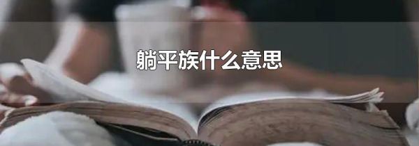 躺平族什么意思