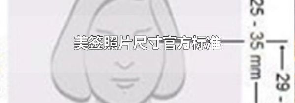 美签照片尺寸官方标准