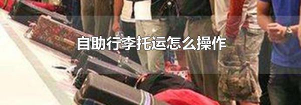 自助行李托运怎么操作