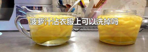 菠萝汁沾衣服上可以洗掉吗