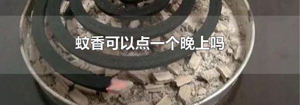 蚊香可以点一个晚上吗