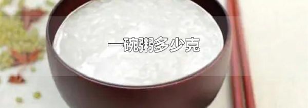 一碗粥多少克