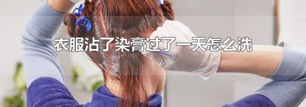 衣服沾了染膏过了一天怎么洗