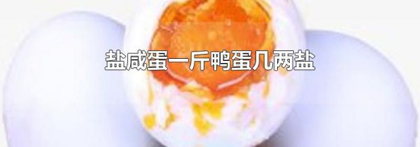 盐咸蛋一斤鸭蛋几两盐