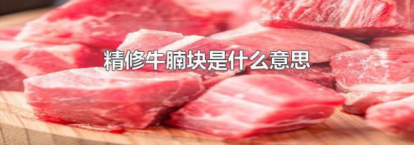 精修牛腩块是什么意思