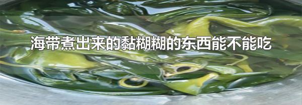 海带煮出来的黏糊糊的东西能不能吃