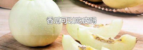香瓜可以吃皮吗