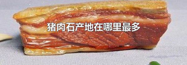 猪肉石产地在哪里最多