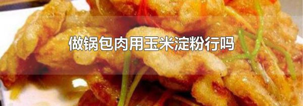 做锅包肉用玉米淀粉行吗