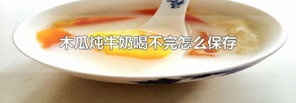 木瓜炖牛奶喝不完怎么保存