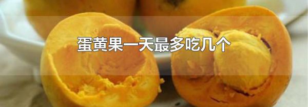 蛋黄果一天最多吃几个