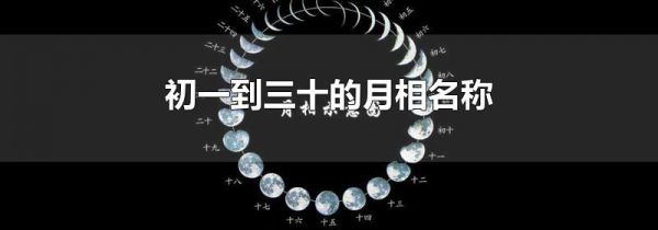初一到三十的月相名称