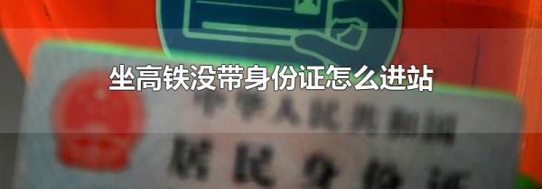 坐高铁没带身份证怎么进站