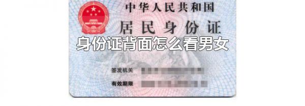 身份证背面怎么看男女